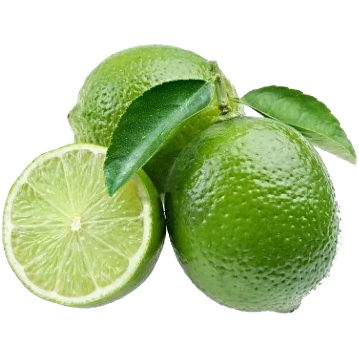 Green Lime with Leaves