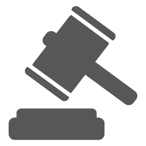 Gray Gavel Icon for Legal Representation