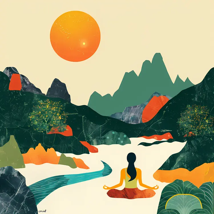 Meditation in Nature with Sun