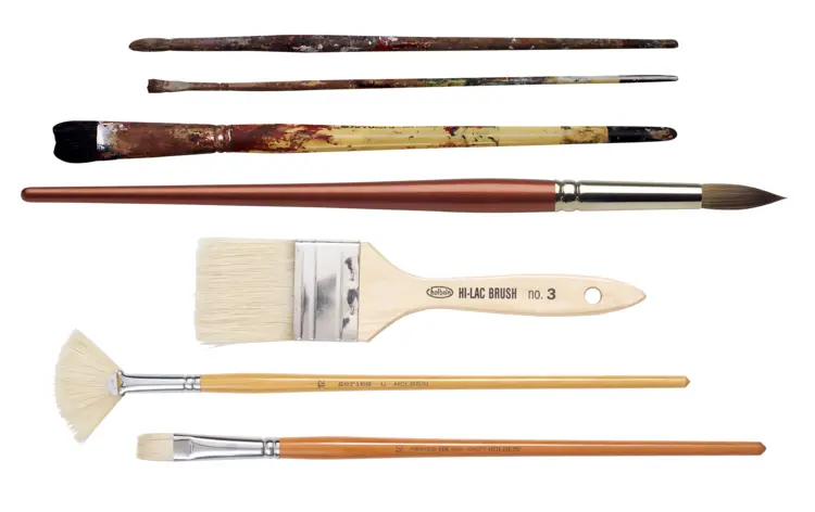 Assorted Paint Brushes for Various Techniques