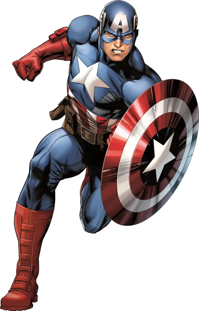 Captain America Running with Shield