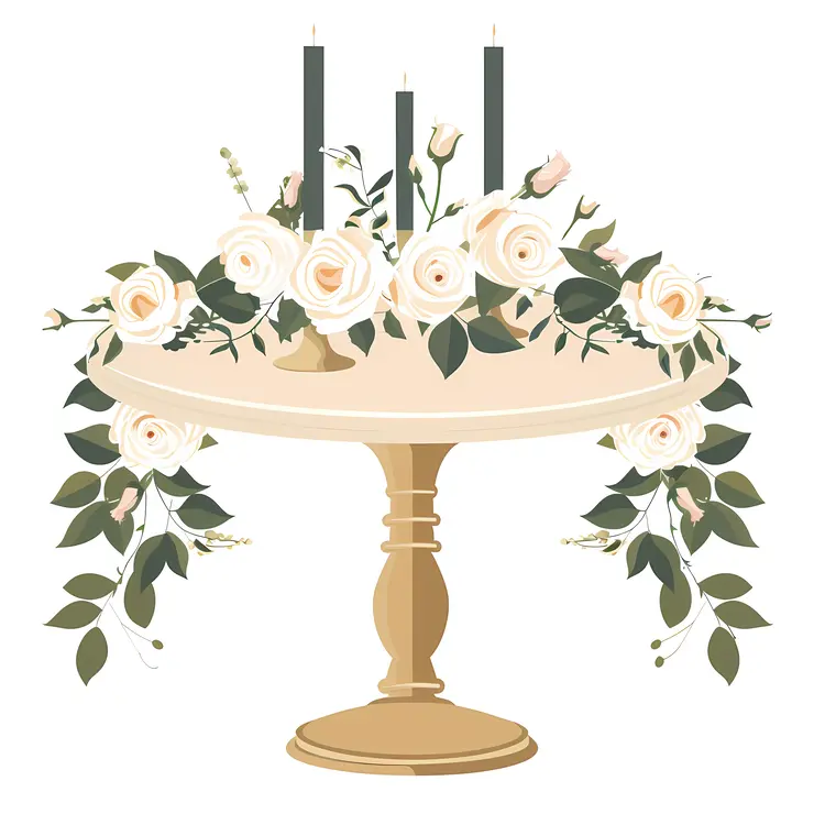 Decorative Table with Candles