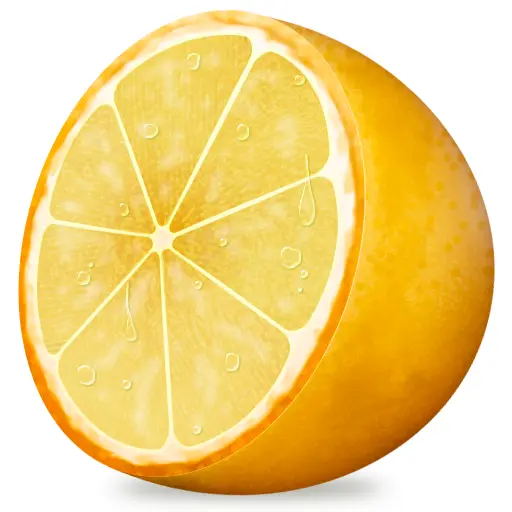 Half Lemon with Juicy Segments