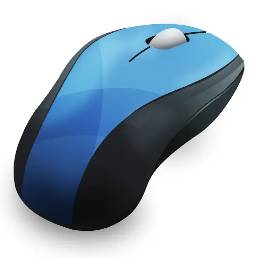 Blue Wireless Computer Mouse