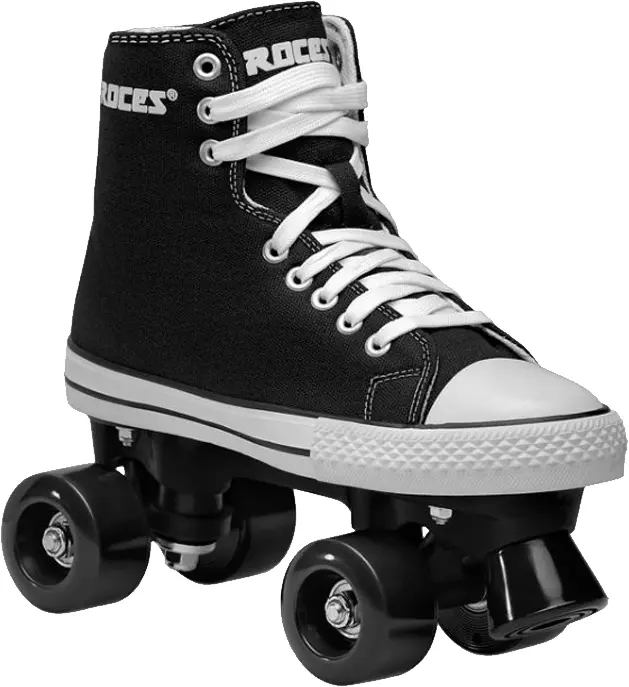 Black and White Quad Roller Skate for Outdoor Fun