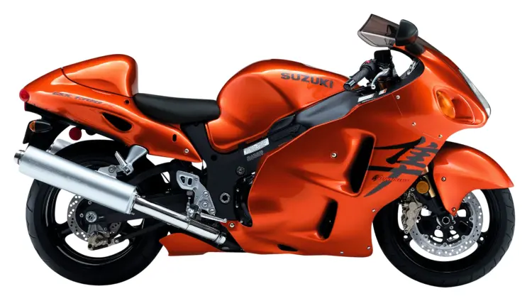 Orange Sport Motorcycle with Aerodynamic Design