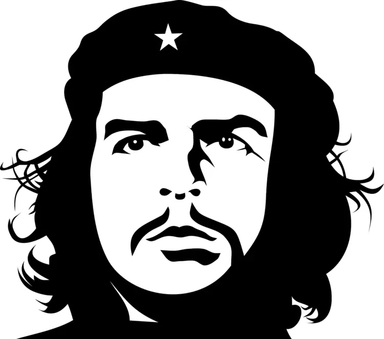 Iconic Black and White Portrait with Star Hat