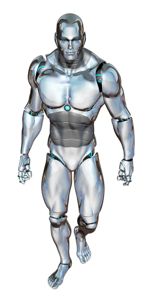 Futuristic Silver Robot