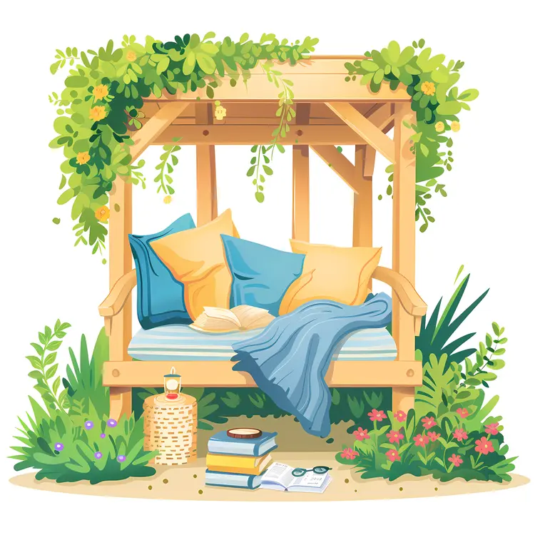 Cozy Reading Nook in the Garden