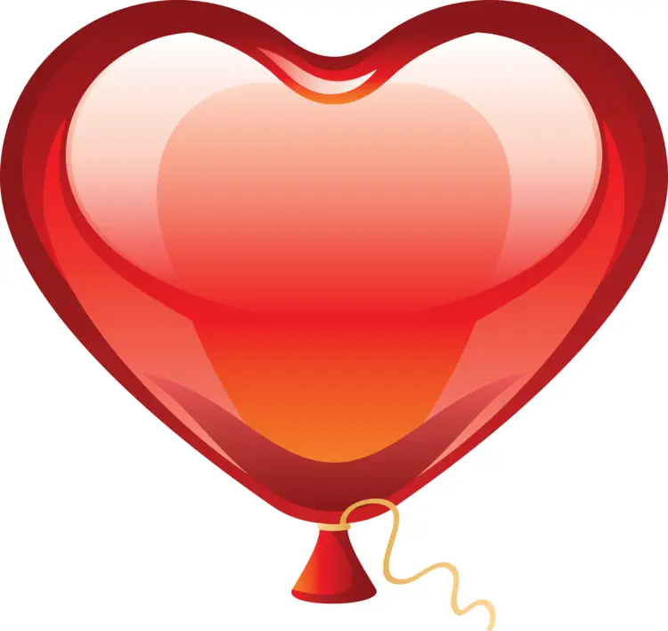 Single Red Heart Balloon