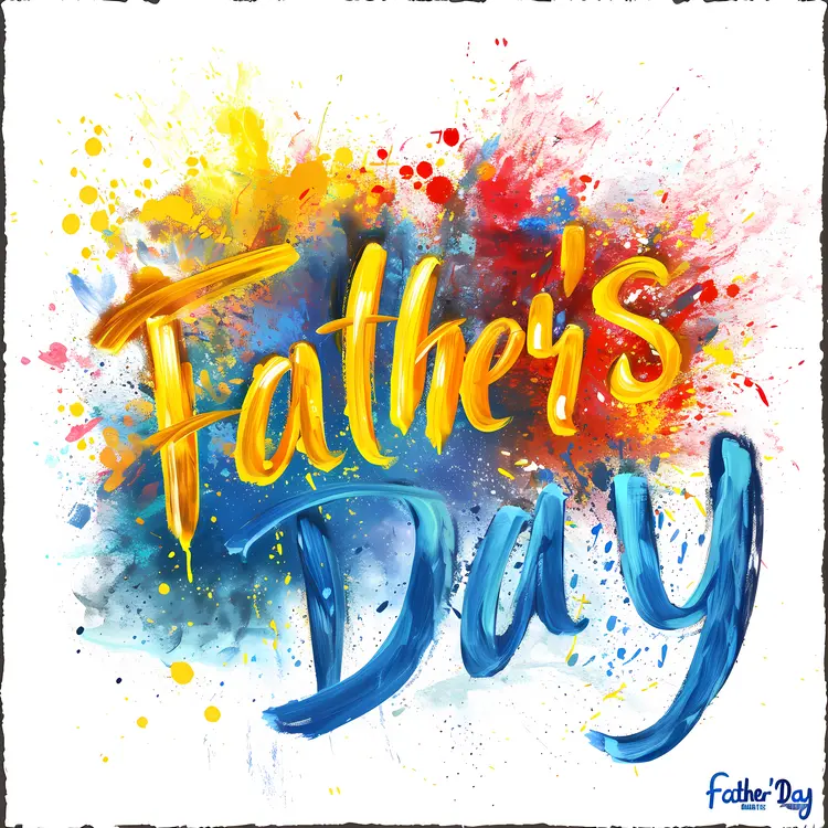 Colorful Father's Day Paint Greeting