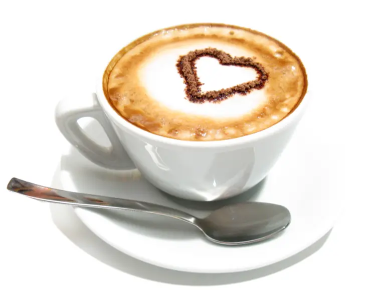 Coffee Cup with Heart Design