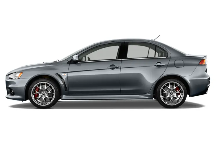 Gray Mitsubishi Sedan Side View