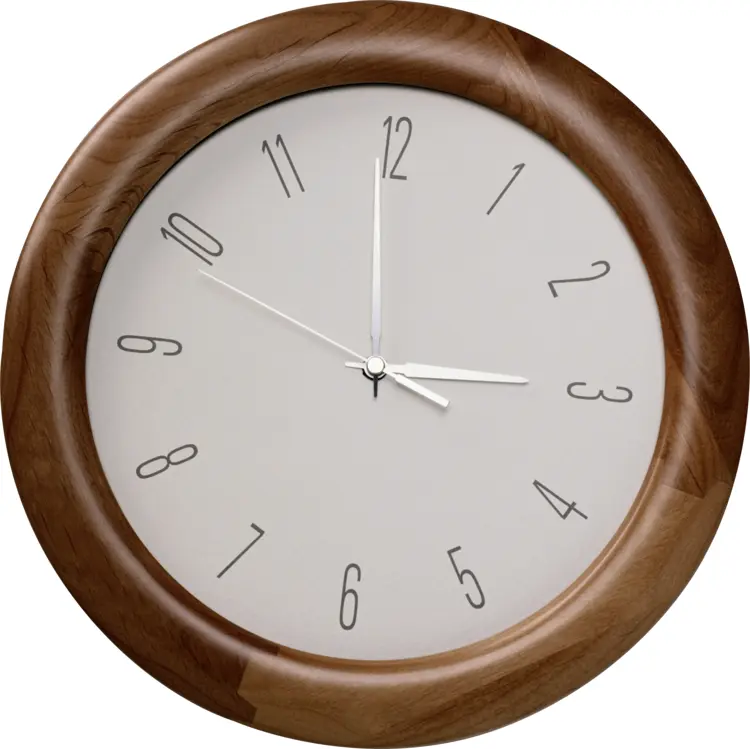 Simple Wall Clock with Wooden Frame