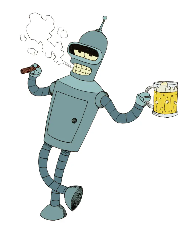 Robot with Beer and Cigar
