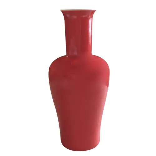 Elegant Red Ceramic Vase for Home Decor