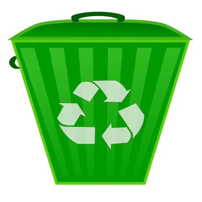 Green Recycling Bin