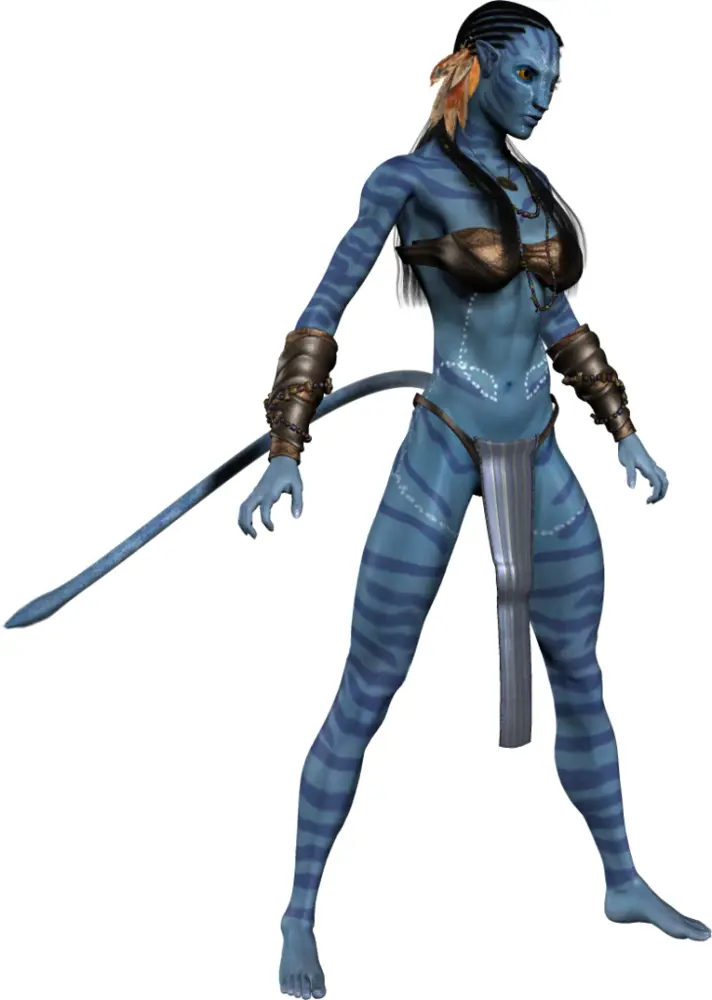 Blue Alien Character Standing
