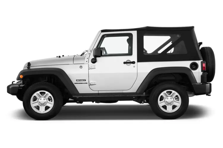 White Jeep Convertible with Soft Top for Off-road Adventures