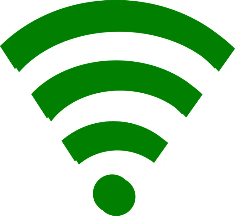 Green WiFi Symbol for Connectivity