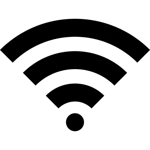 Black WiFi Symbol for Connectivity