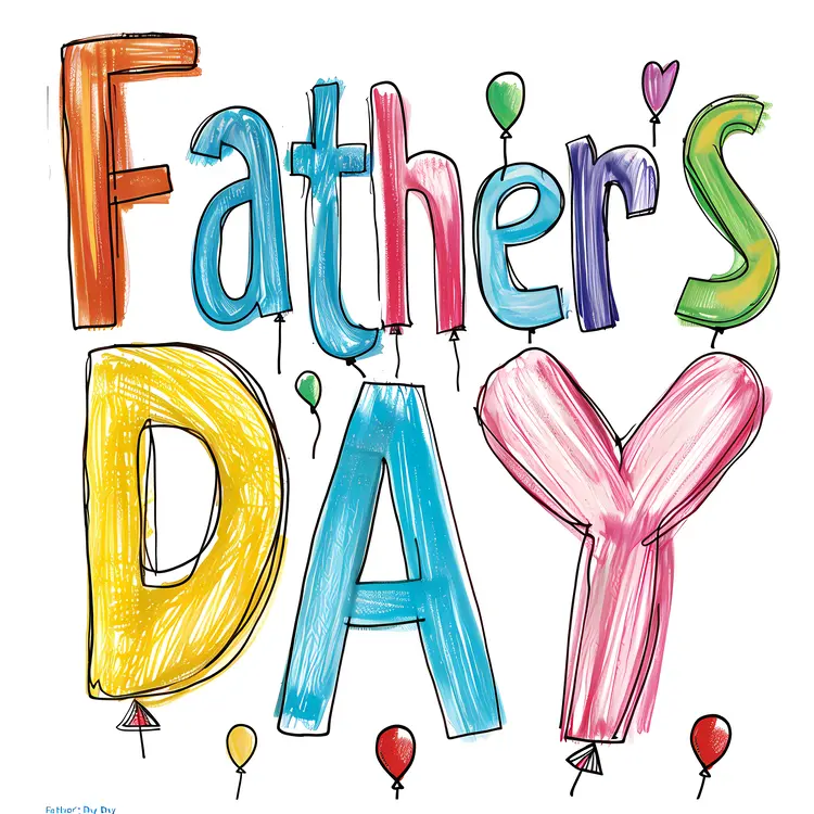 Father's Day Card with Balloons