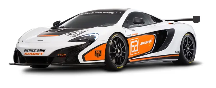 Sporty White and Orange McLaren Car