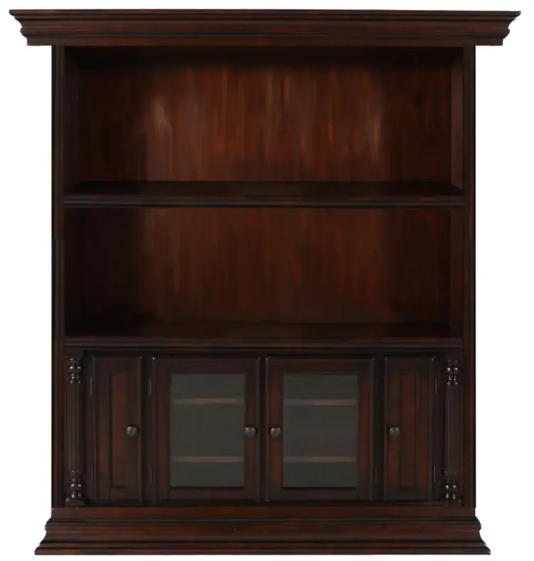 Dark Brown Wooden Cabinet with Shelves