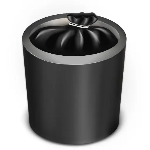 Black Trash Can for Waste Disposal