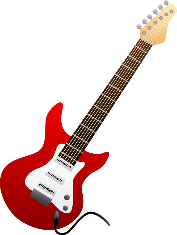 Red Electric Guitar for Rock Music
