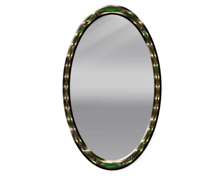 Elegant Oval Mirror with Decorative Frame