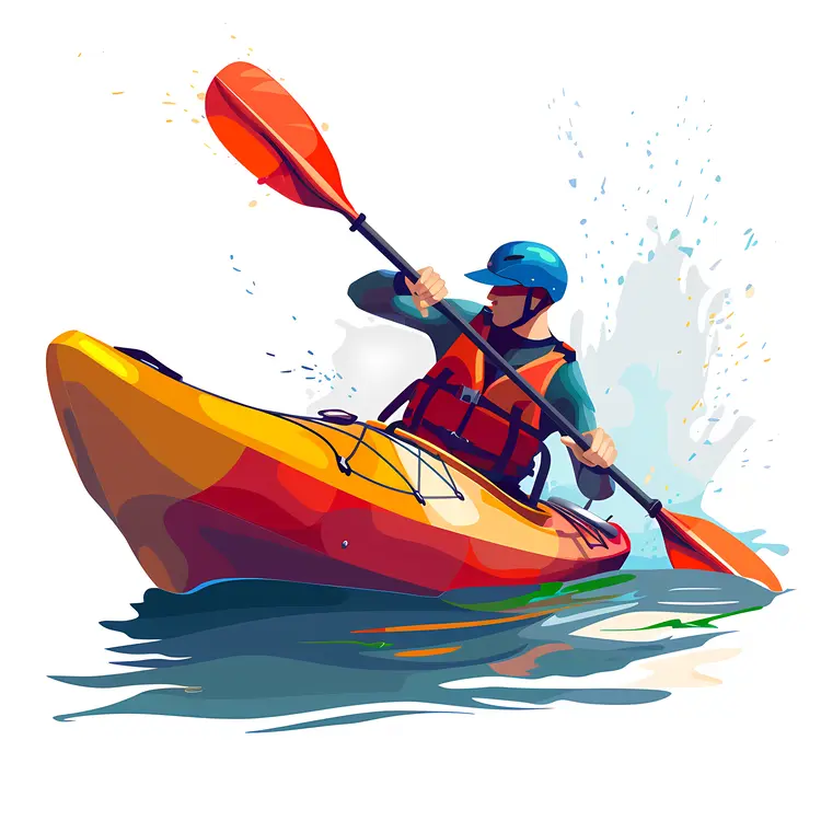 Person Kayaking in Water