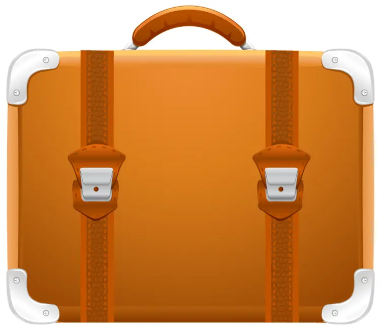 Orange Suitcase for Travel
