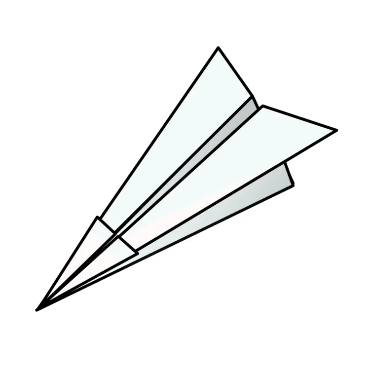 Simple Paper Airplane Illustration