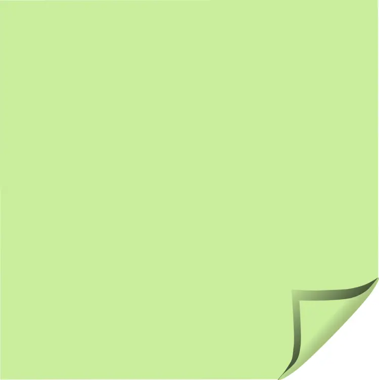 Green Sticky Note with Folded Corner