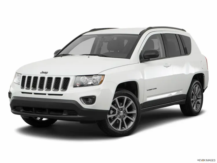 White Jeep Compass Compact SUV for City Travel