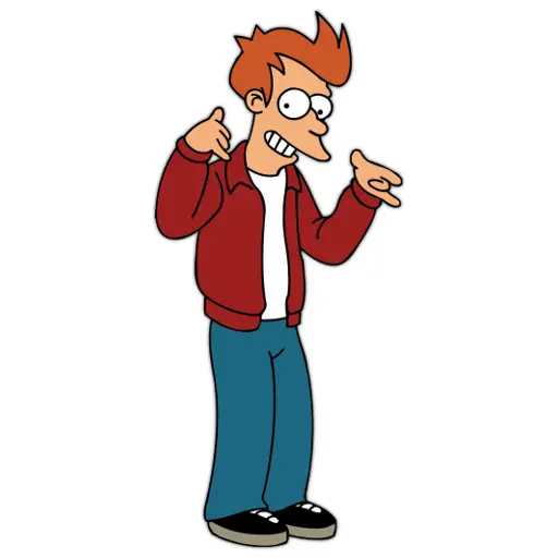 Red Jacket Character Pointing Cartoon Character