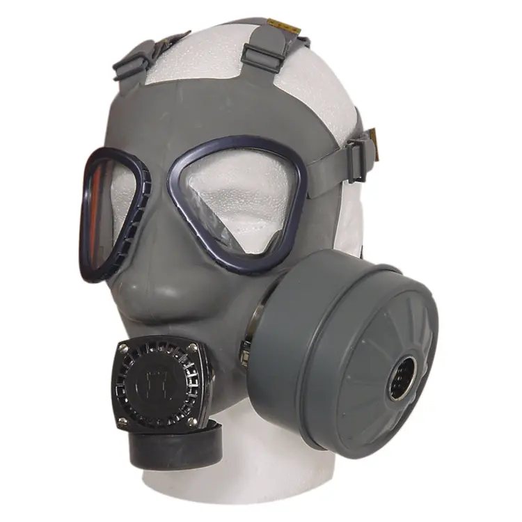 Gray Gas Mask with Side Filter