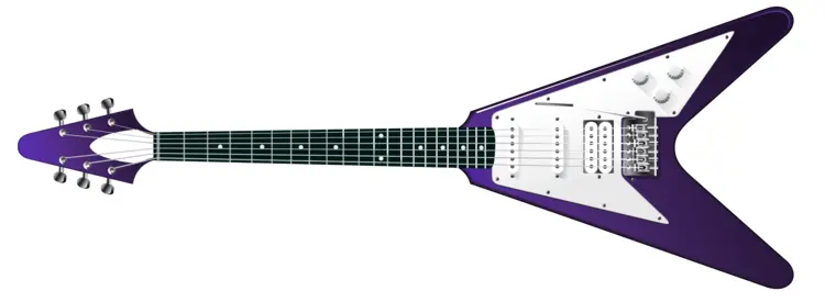 Purple Electric Guitar with White Pickguard