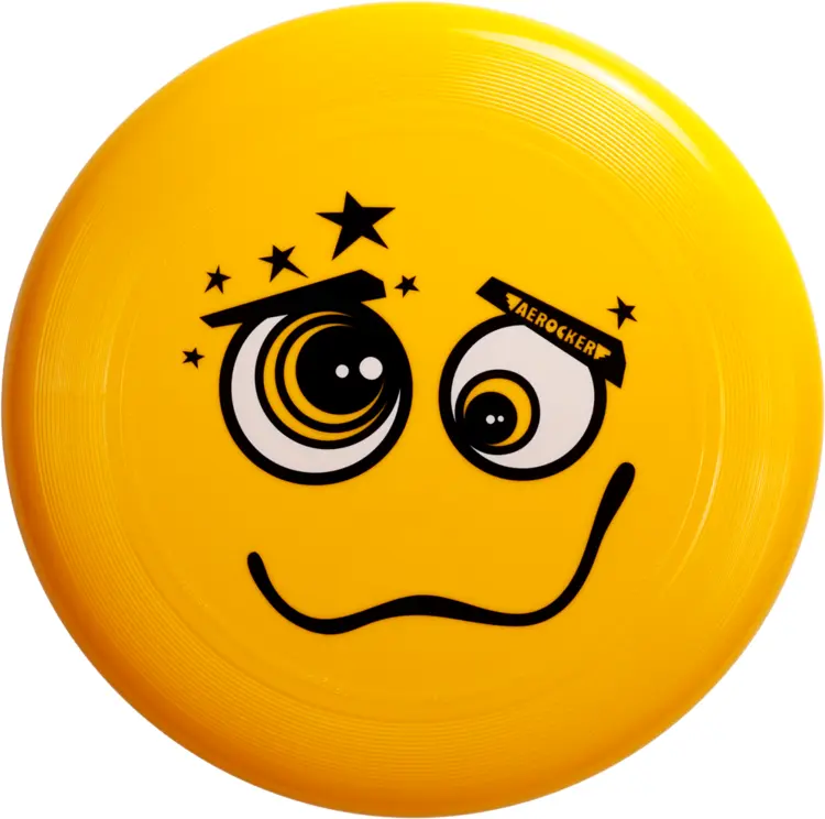 Yellow Frisbee with Funny Face
