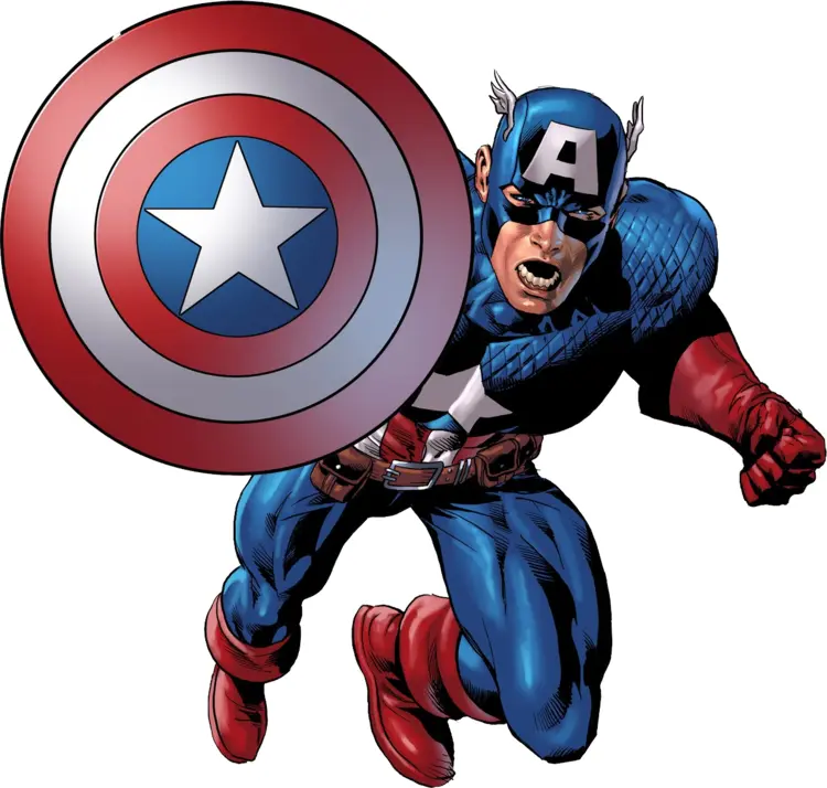 Captain America Charging with Shield