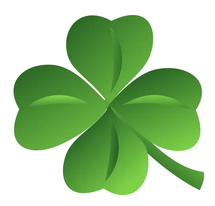 Lucky Green Four-Leaf Clover