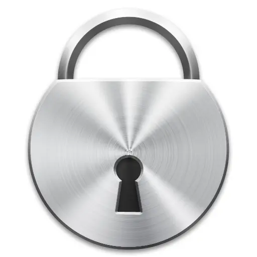 Closed Padlock for Security Concept