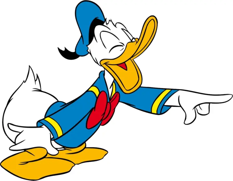 Donald Duck Pointing and Laughing