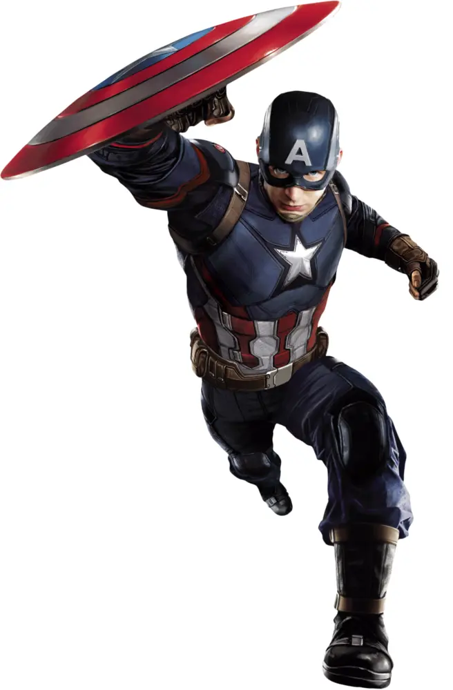 Captain America Leaping with Shield