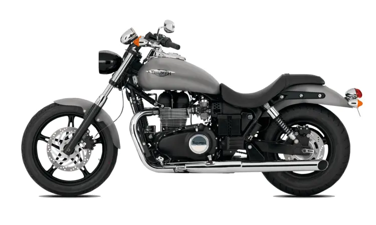 Silver Motorcycle with Black Seat