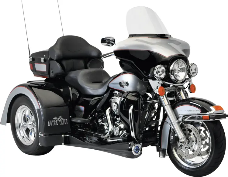 Black and Silver Trike Motorcycle for Touring