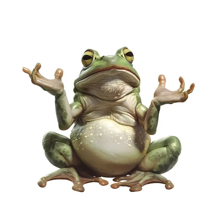 Green Sitting Frog