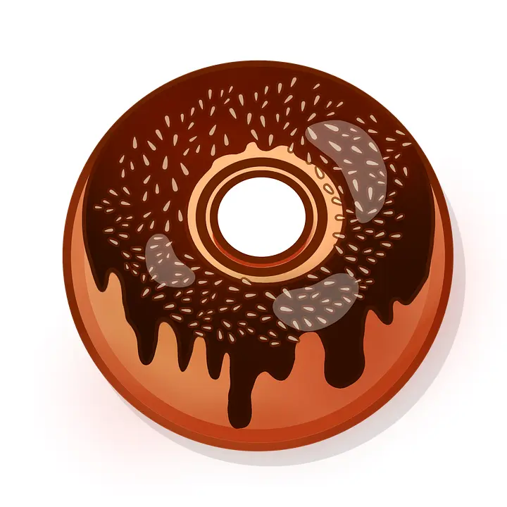 Brown Donut with Sprinkles