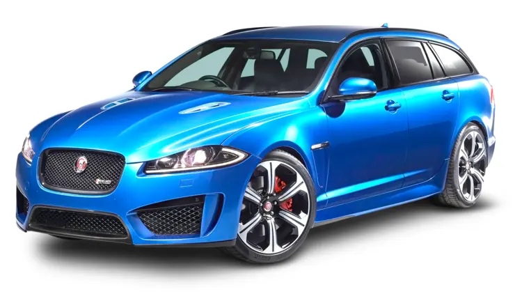 Sleek Blue Jaguar Car